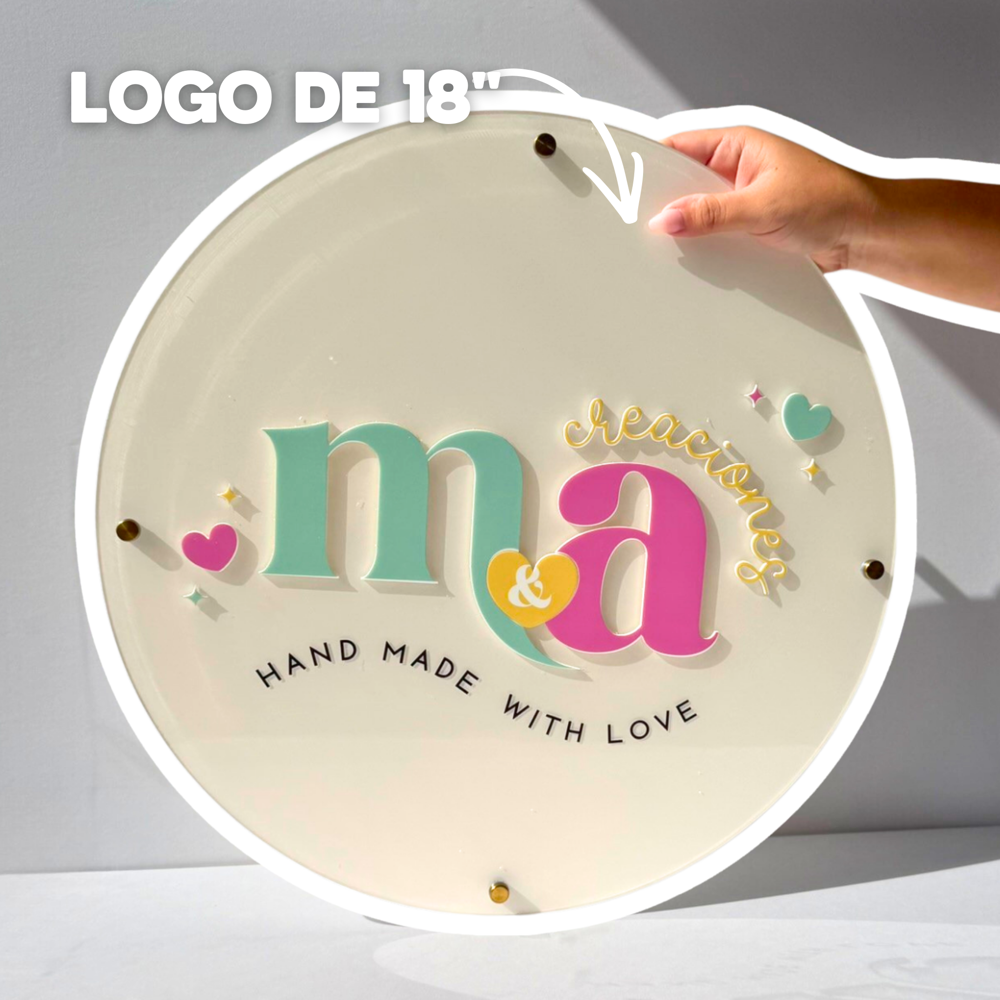 Logo en Acrílico Personalizado  | Letrero de Marca para Negocios