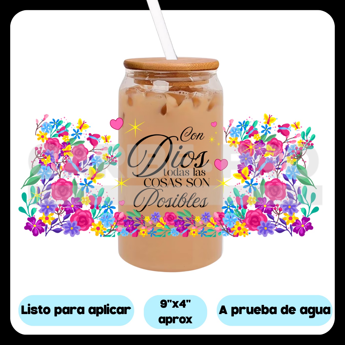 UV DTF  Stickers | Dios Religioso