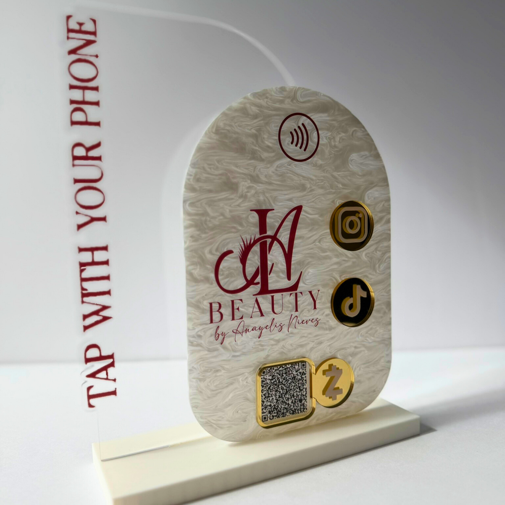 Stand Inteligente NFC + QR Personalizado | Tap to Connect para Redes, Pagos y Links