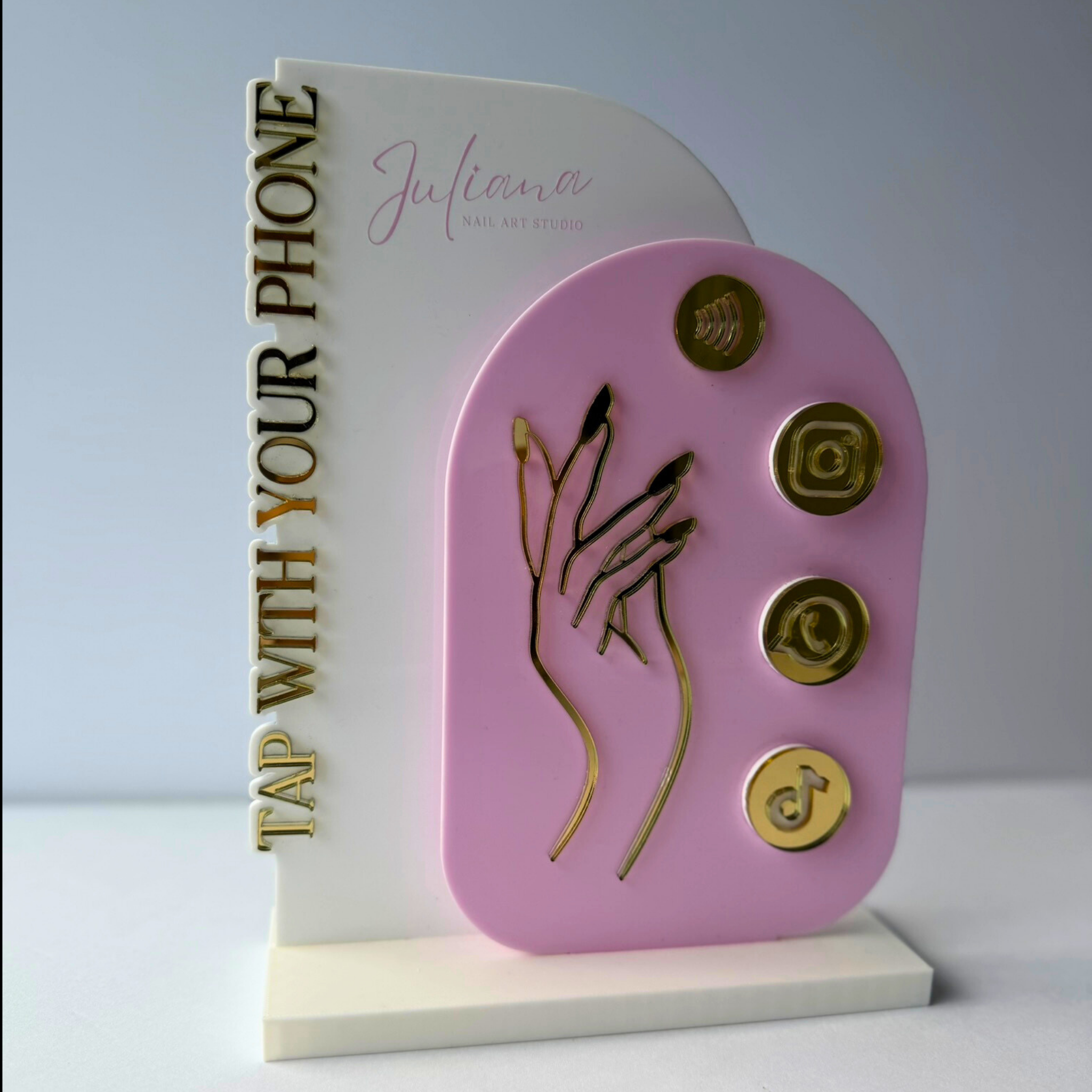 Stand Inteligente NFC + QR Personalizado | Tap to Connect para Redes, Pagos y Links