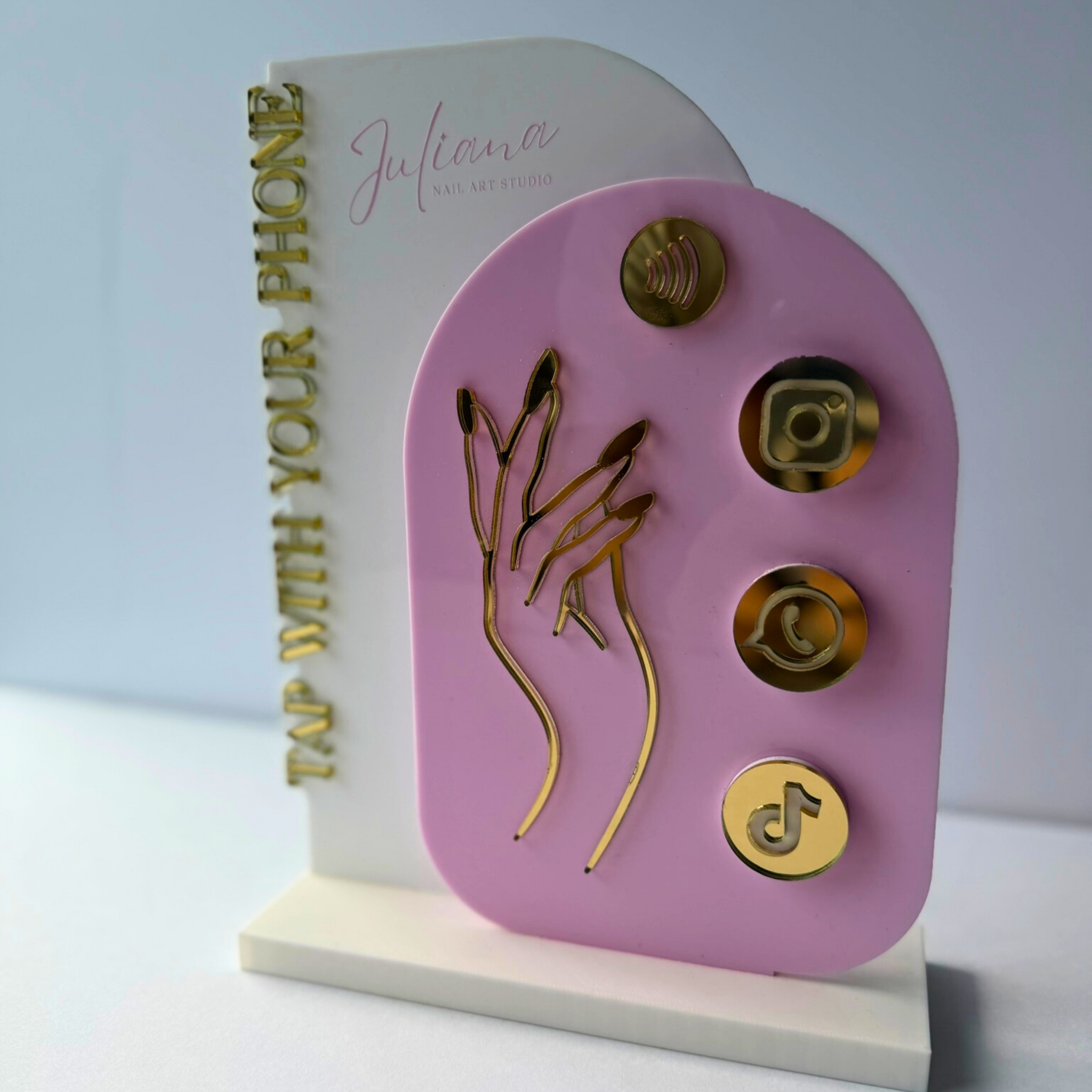 Stand Inteligente NFC + QR Personalizado | Tap to Connect para Redes, Pagos y Links