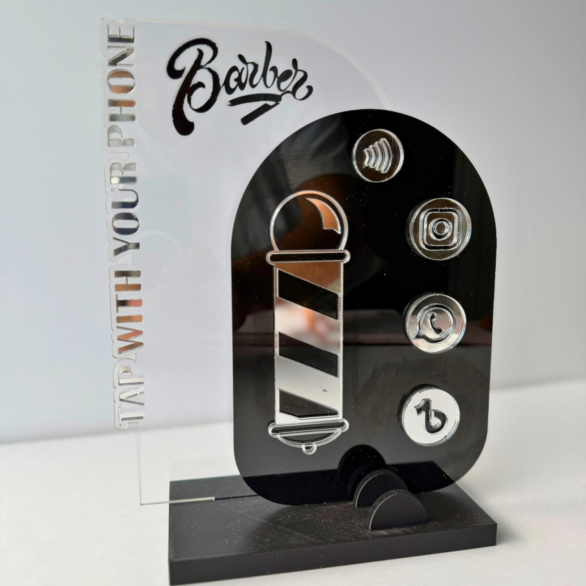 Stand Inteligente NFC + QR Personalizado | Tap to Connect para Redes, Pagos y Links