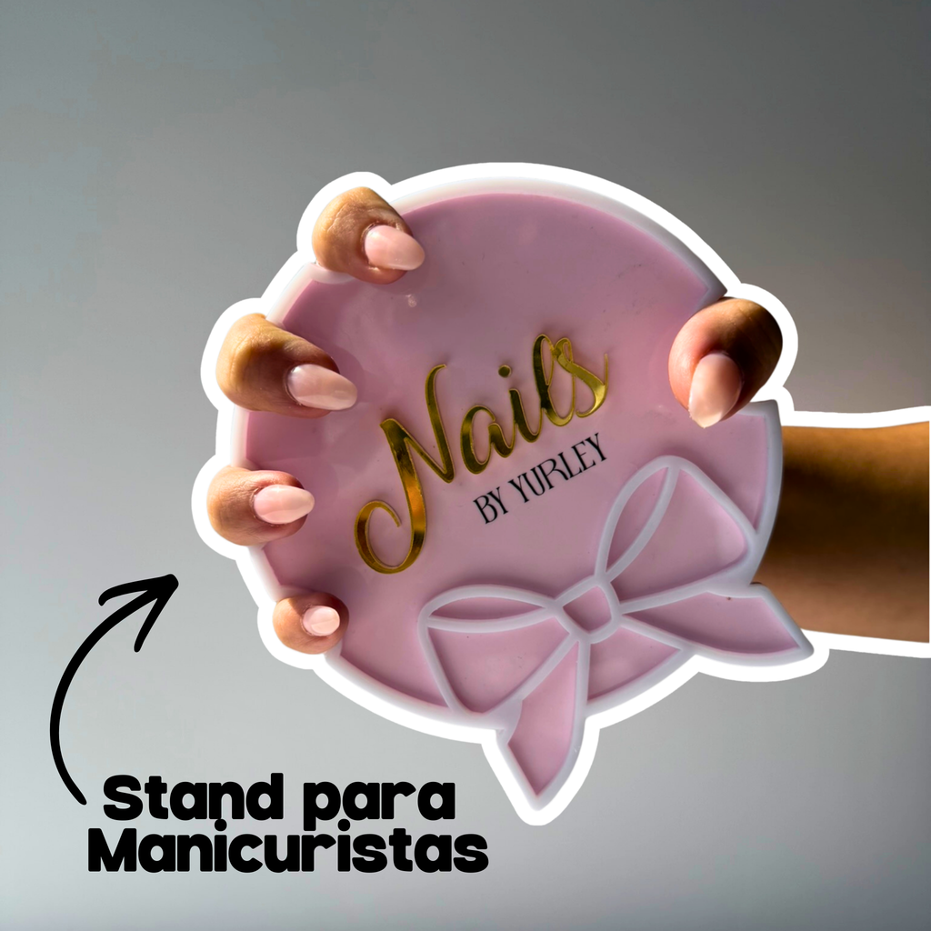 Stand Personalizado para Manicuristas | Exhibidor de Uñas con Logo