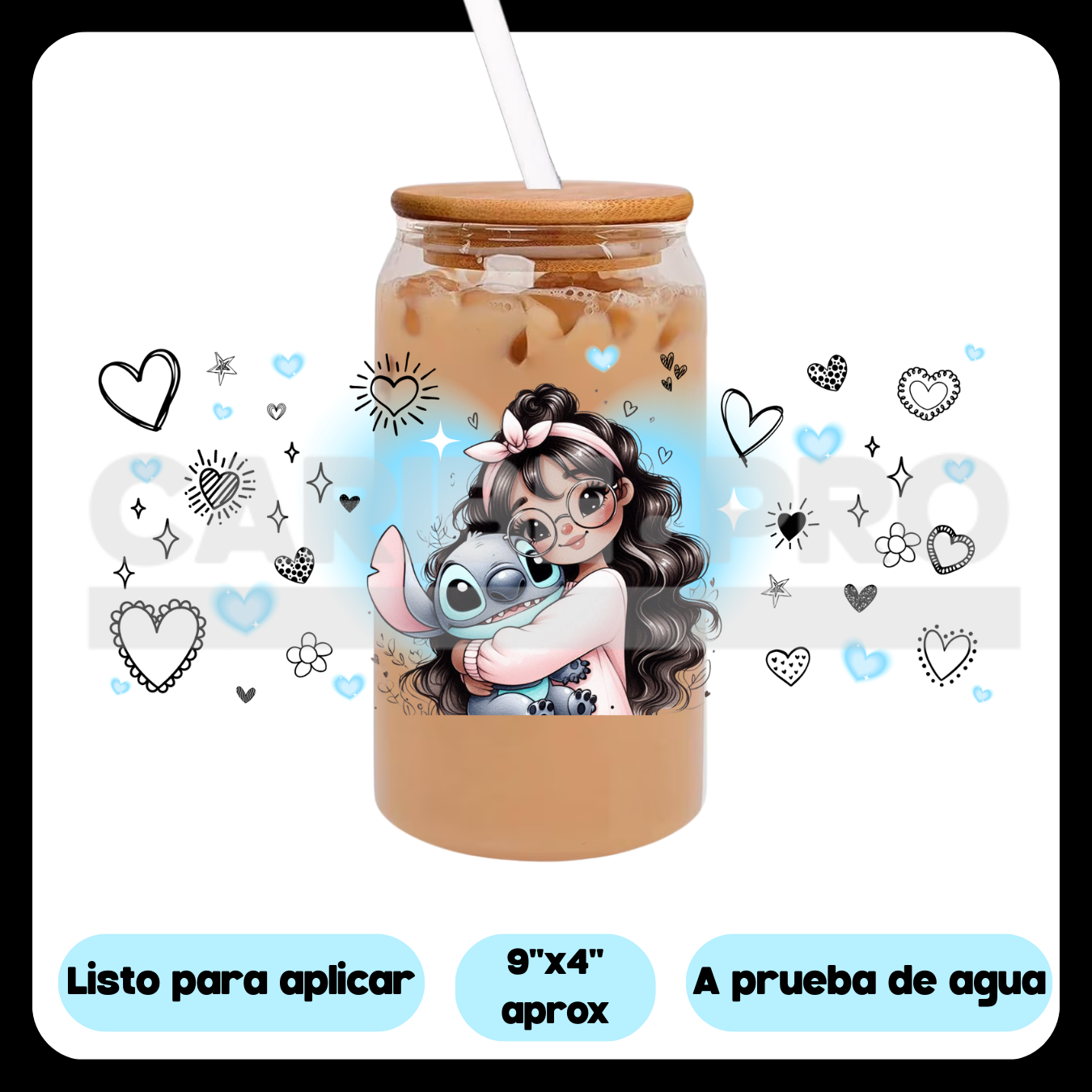 UV DTF  Stickers | Blue Alien cute