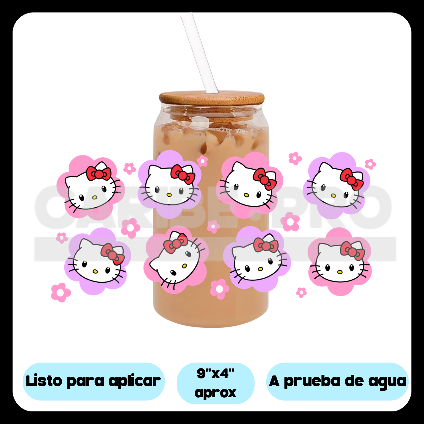 UV DTF  Stickers | kitty flor