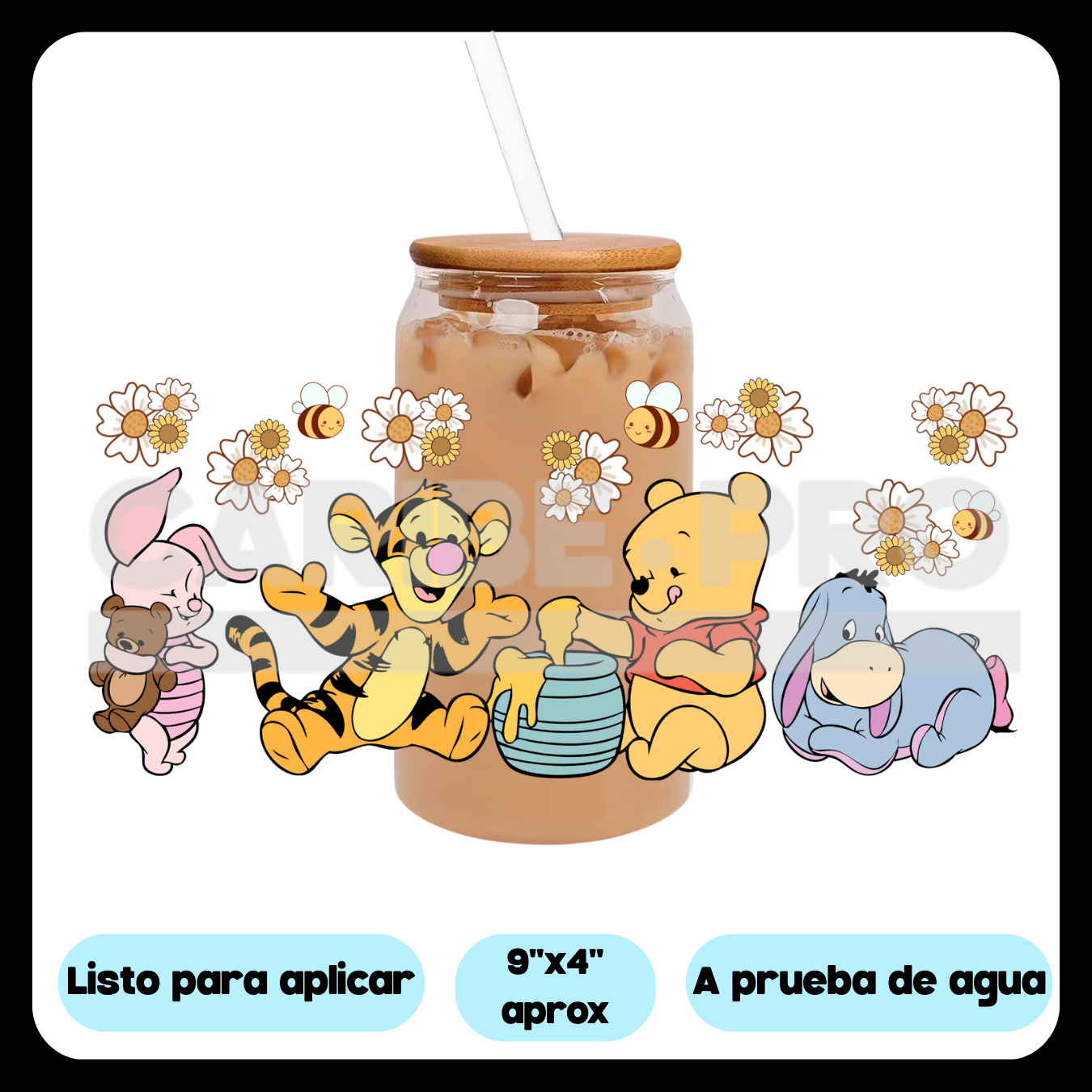 UV DTF  Stickers |Oso amarillo