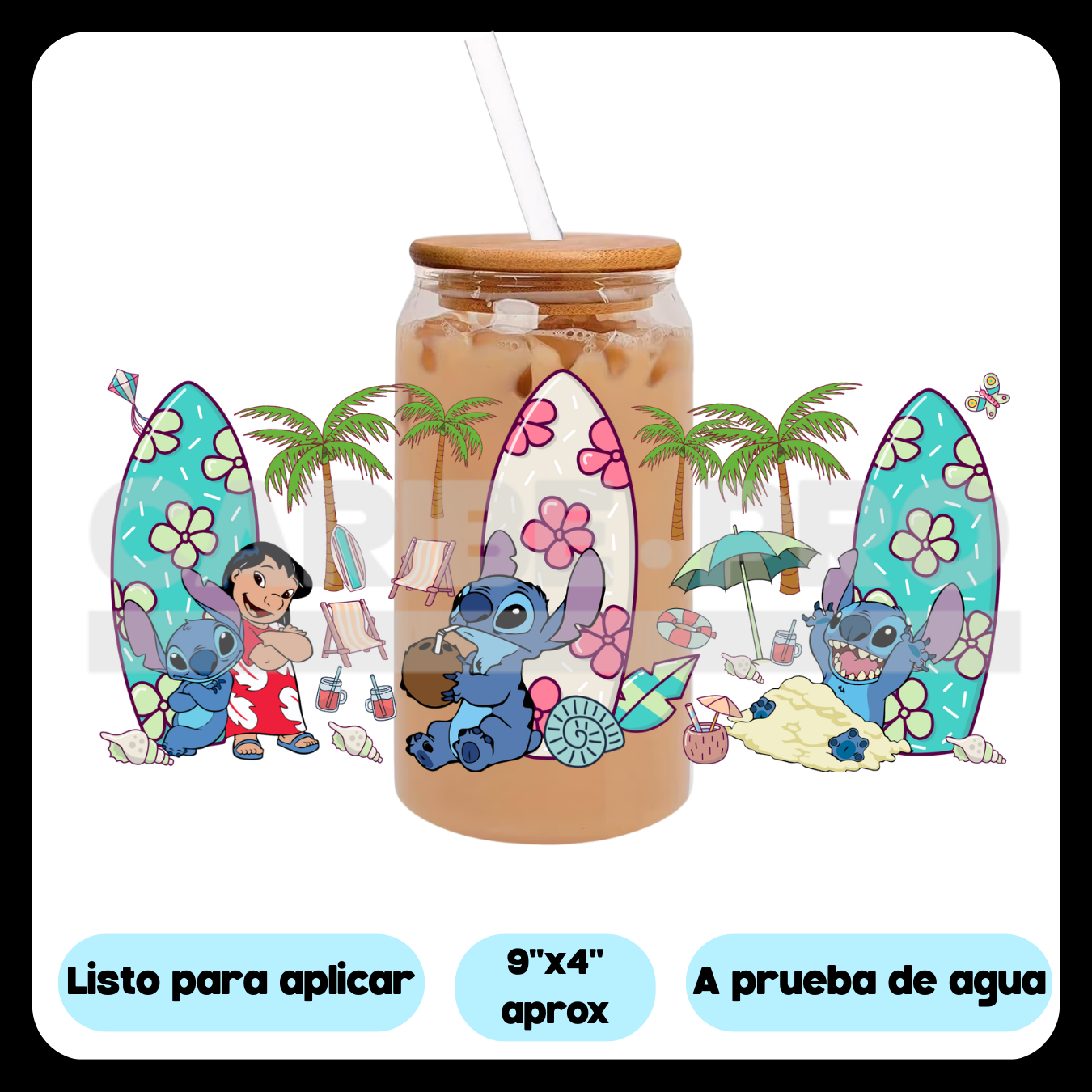 UV DTF  Stickers |Alien Azul