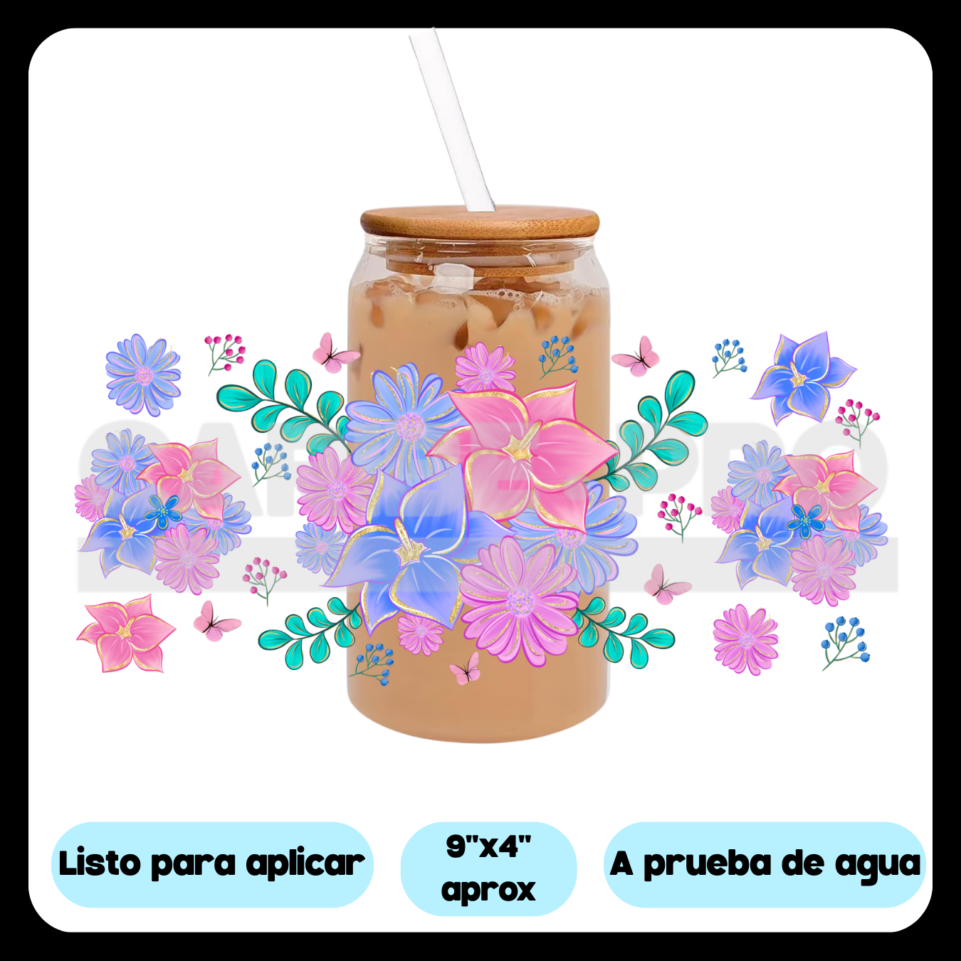 UV DTF  Stickers | Flores