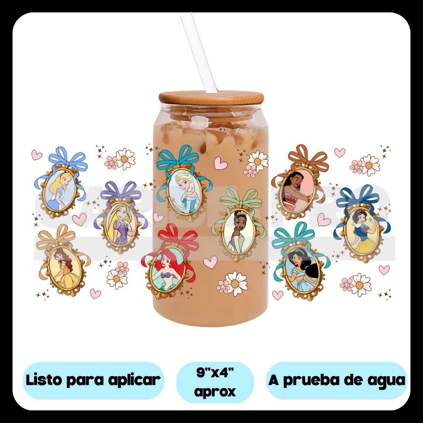 UV DTF  Stickers | Princesa medalla