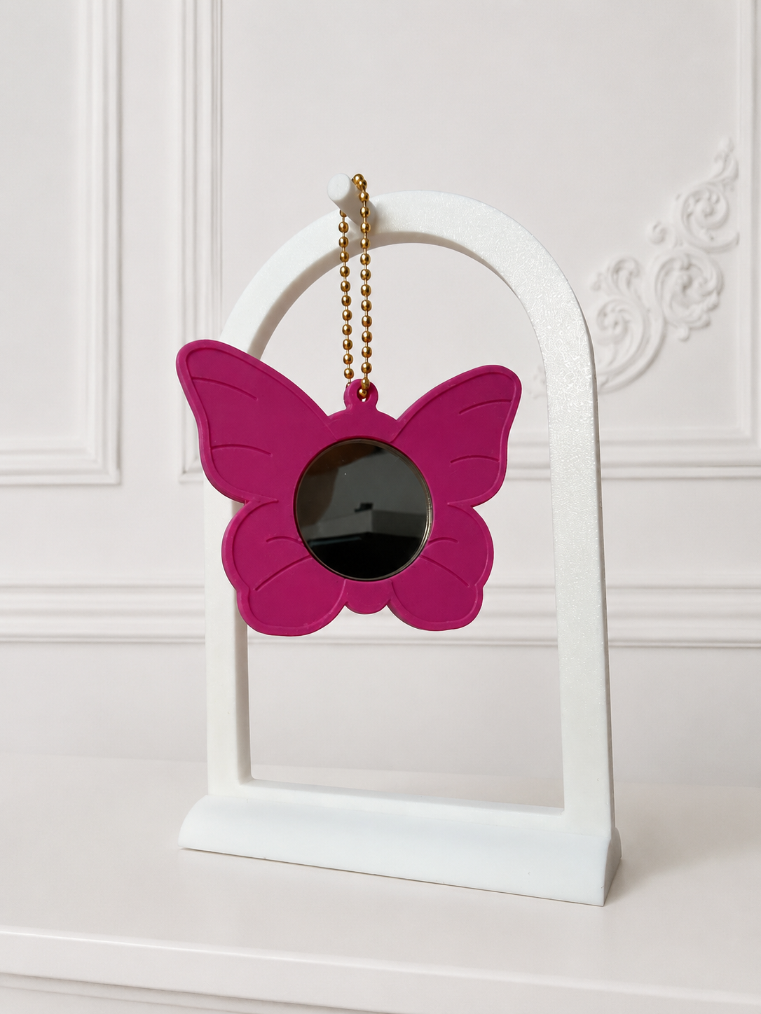 Kit de 4 Llavero Mariposa Personalizable con Espejo o Botón