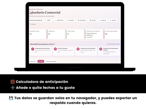 Calendario Comercial