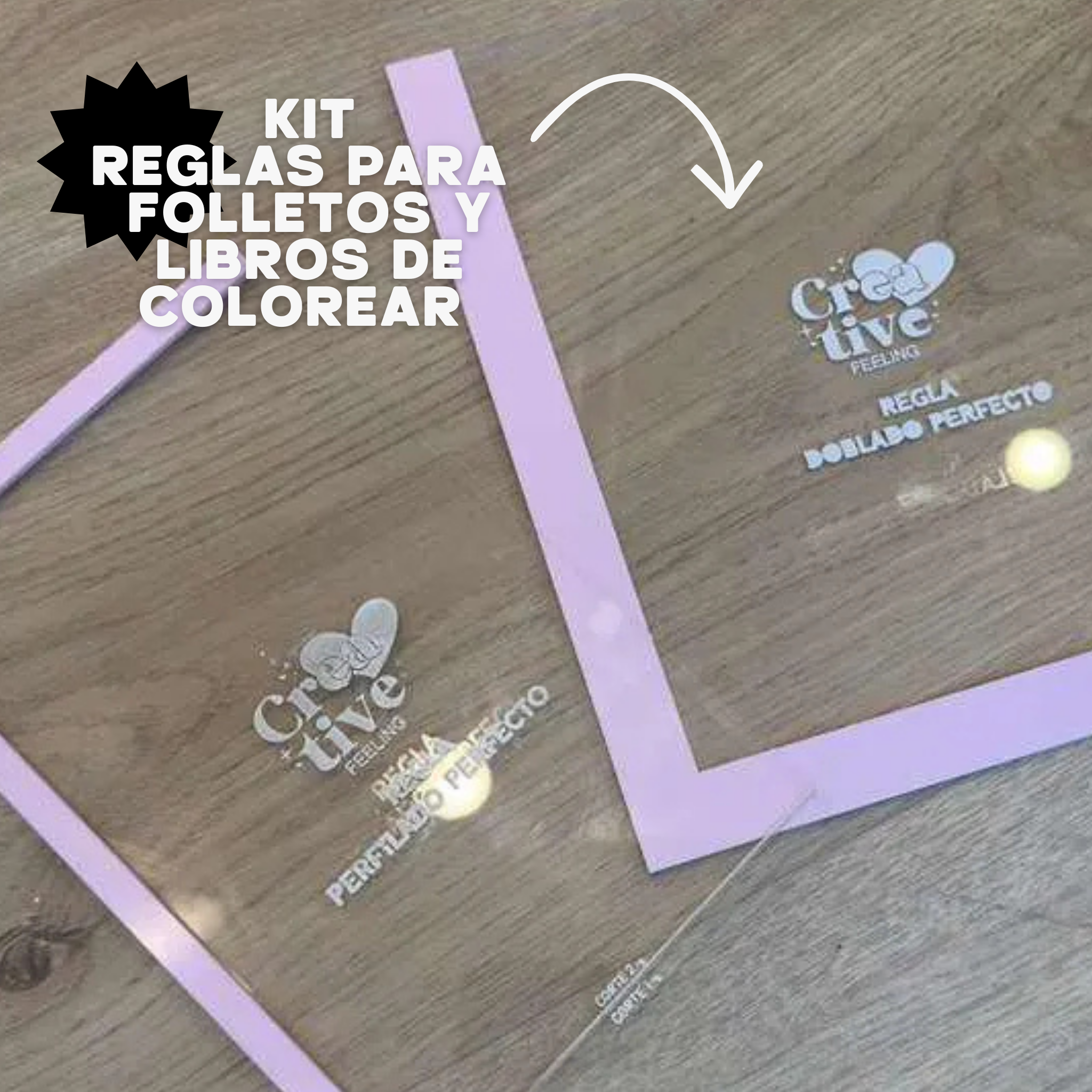 Regla de Plantilla para Folletos y Libros de Colorear – Corte Preciso sin Medir