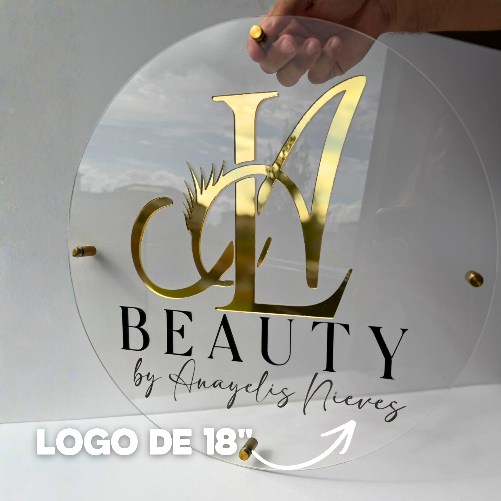 Logo en Acrílico Personalizado  | Letrero de Marca para Negocios