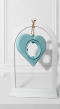 Kit de 4 Llaveros de Corazón giratorio Personalizable con Botón/ chapa