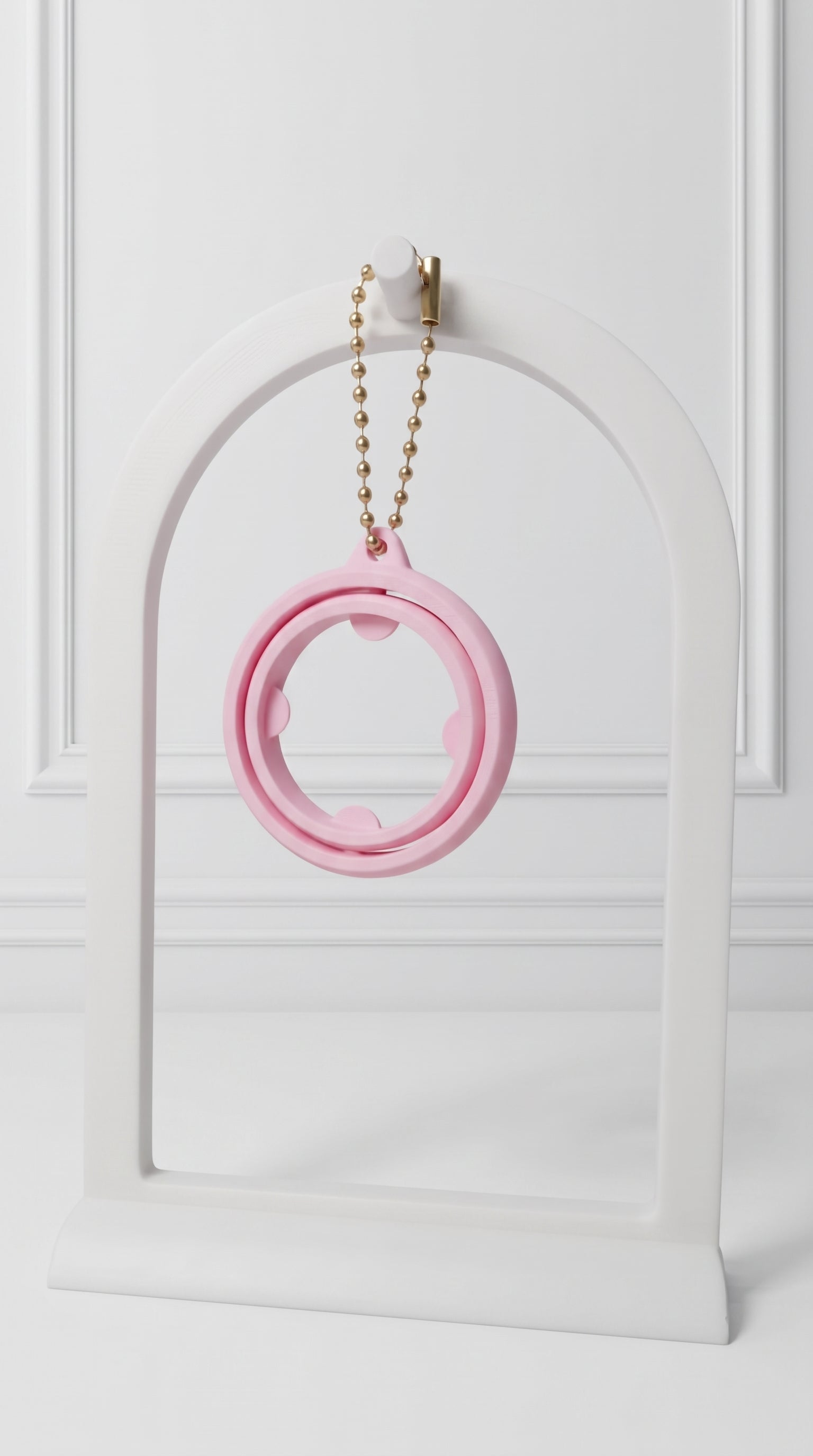 Kit de 4 Llaveros de Circulo giratorio Personalizable con Botón/ chapa