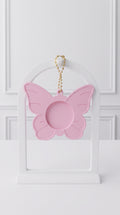 Kit de 4 Llaveros de Mariposa Personalizable con Botón/ chapa