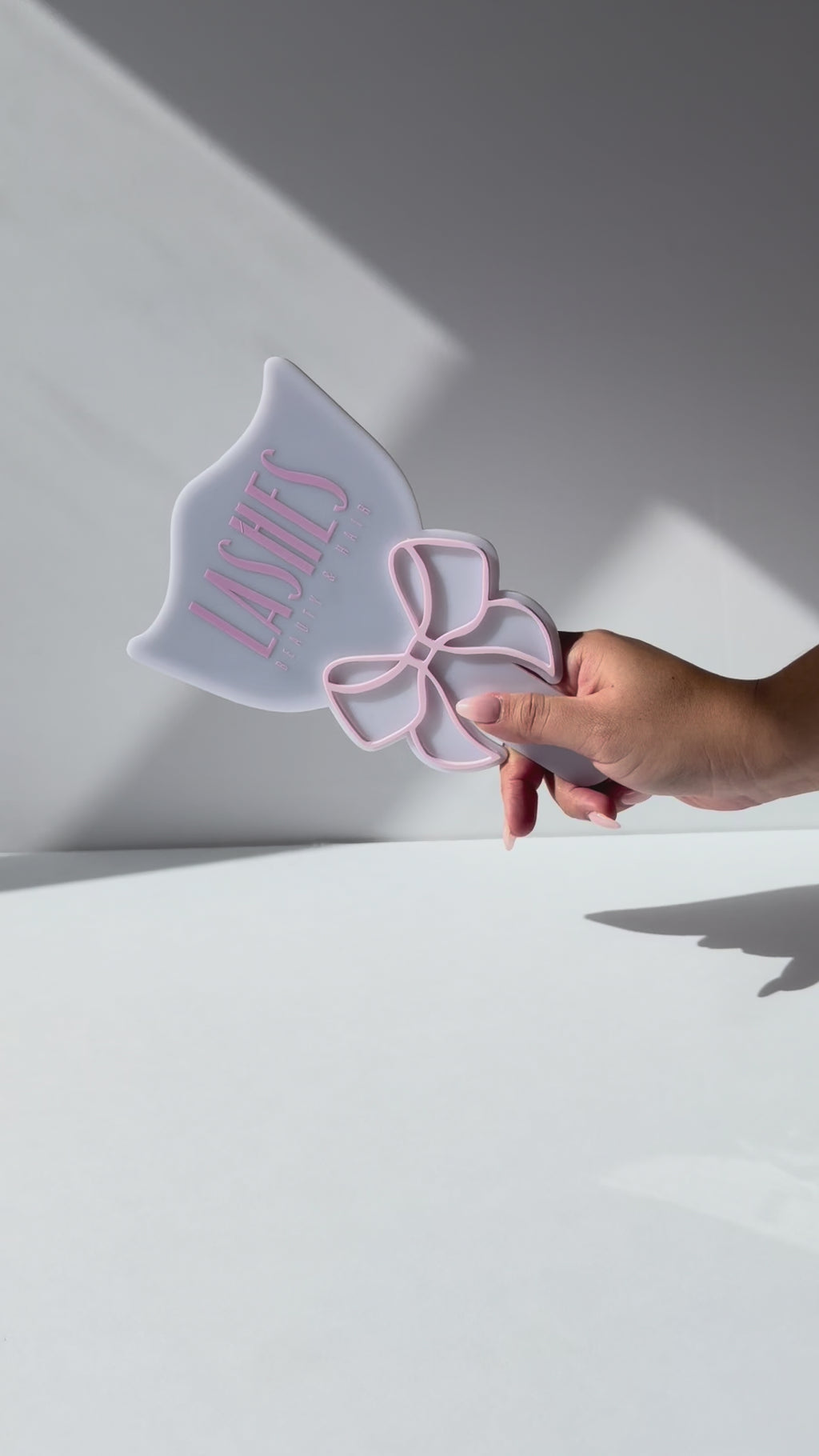 Espejo Personalizado para Cejas y Pestañas con Lazo