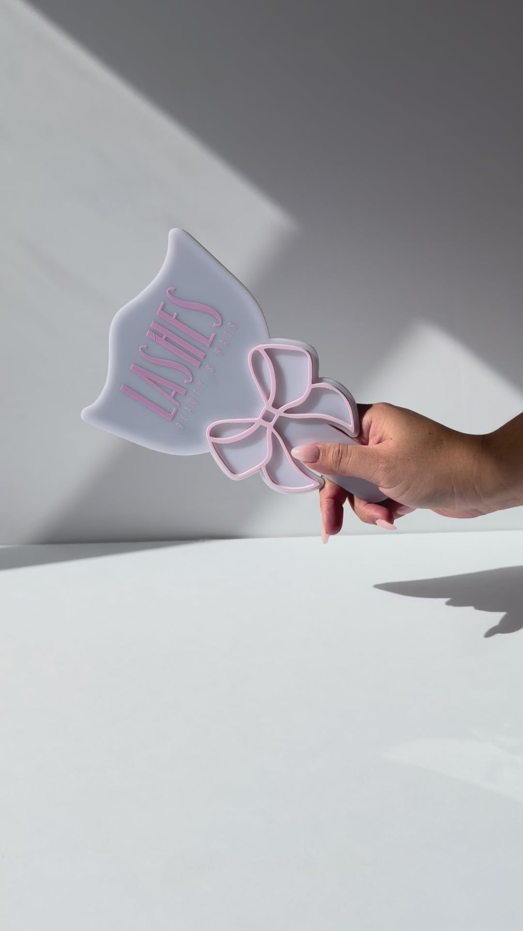 Espejo Personalizado para Cejas y Pestañas con Lazo