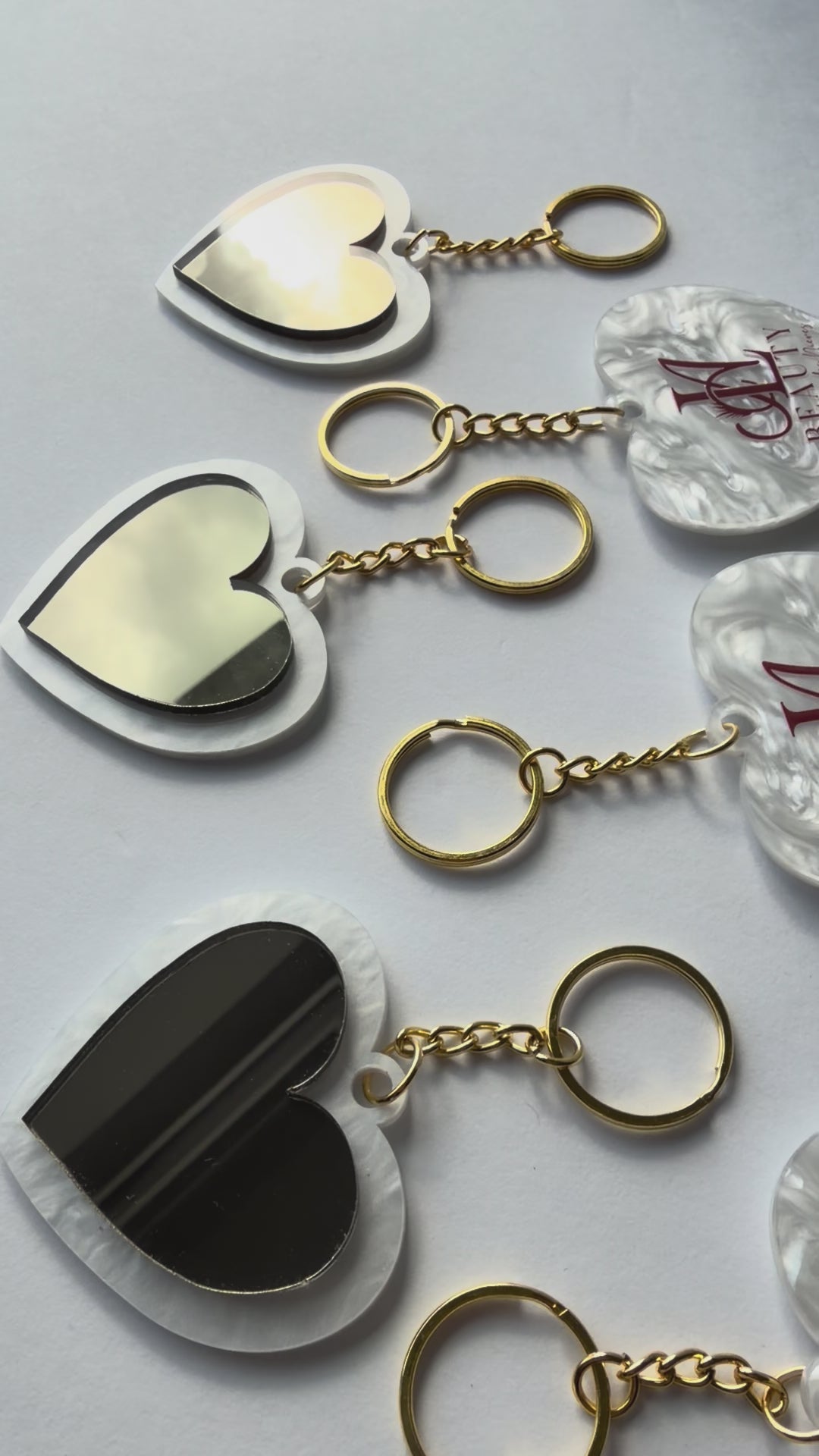 Llavero Espejo Personalizado en Acrílico | Con Tu Logo (Regalo para Clientes)