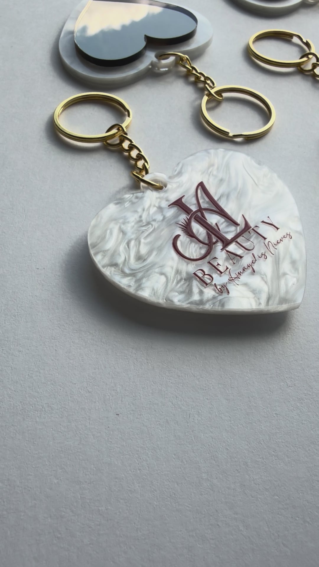 Llavero Espejo Personalizado en Acrílico | Con Tu Logo (Regalo para Clientes)